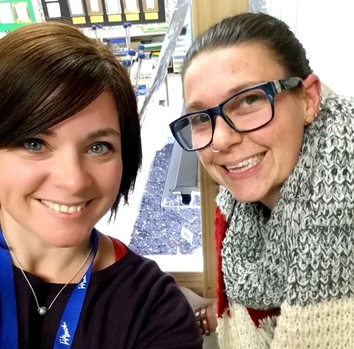 Laura McBride with Robyn Hadder, Junior Green Thumbs' first teacher collaborator
