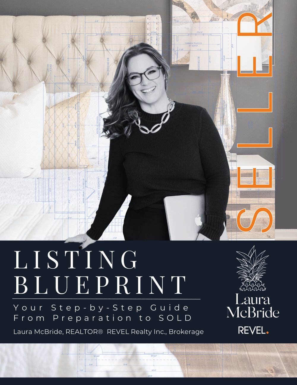 Cover of Laura McBride's Seller Listing Blueprint, your step-by-step guide from preparation to SOLD