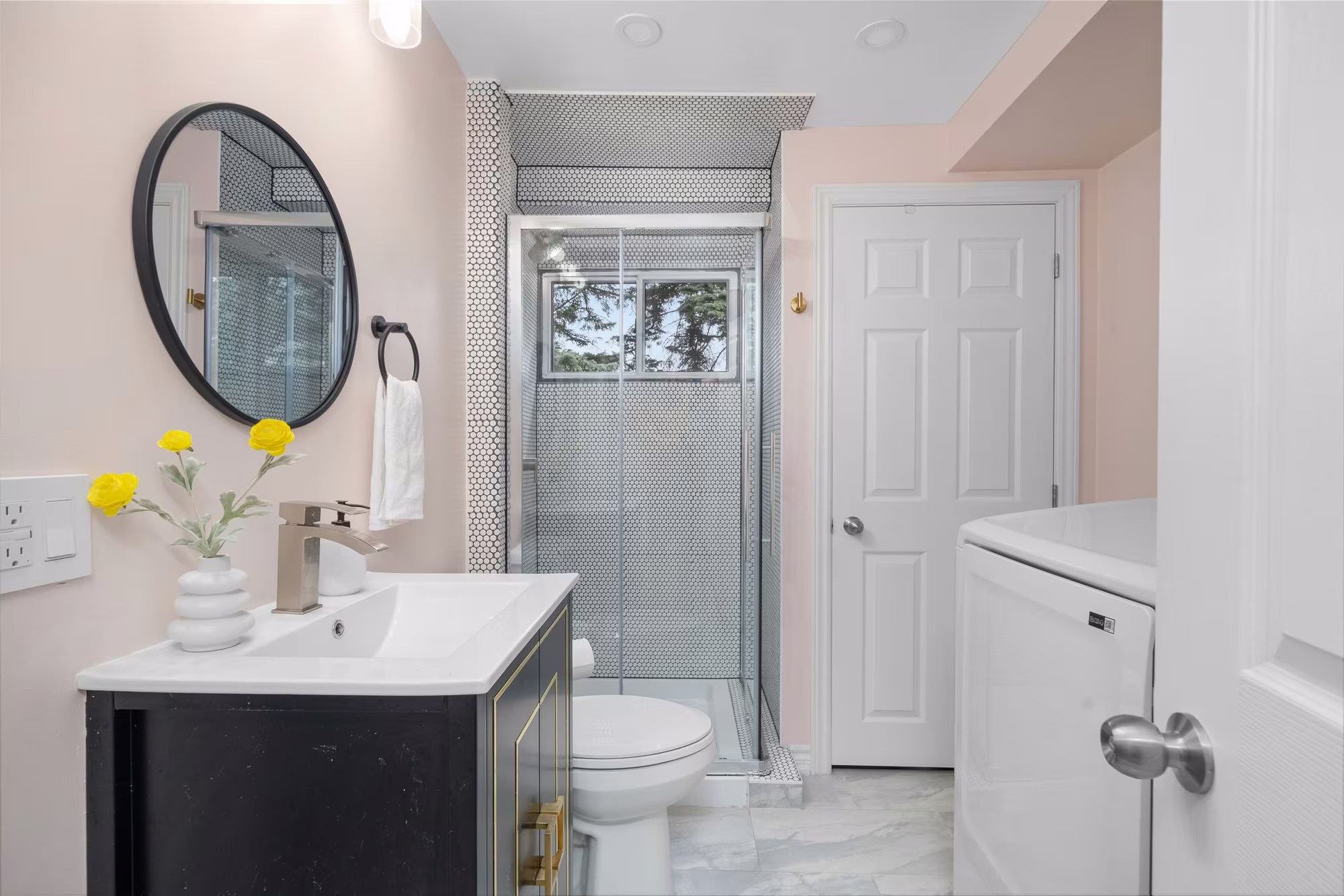 Brand new 3-piece bathroom on the ground level at 10-765 Oklahoma Dr, Pickering