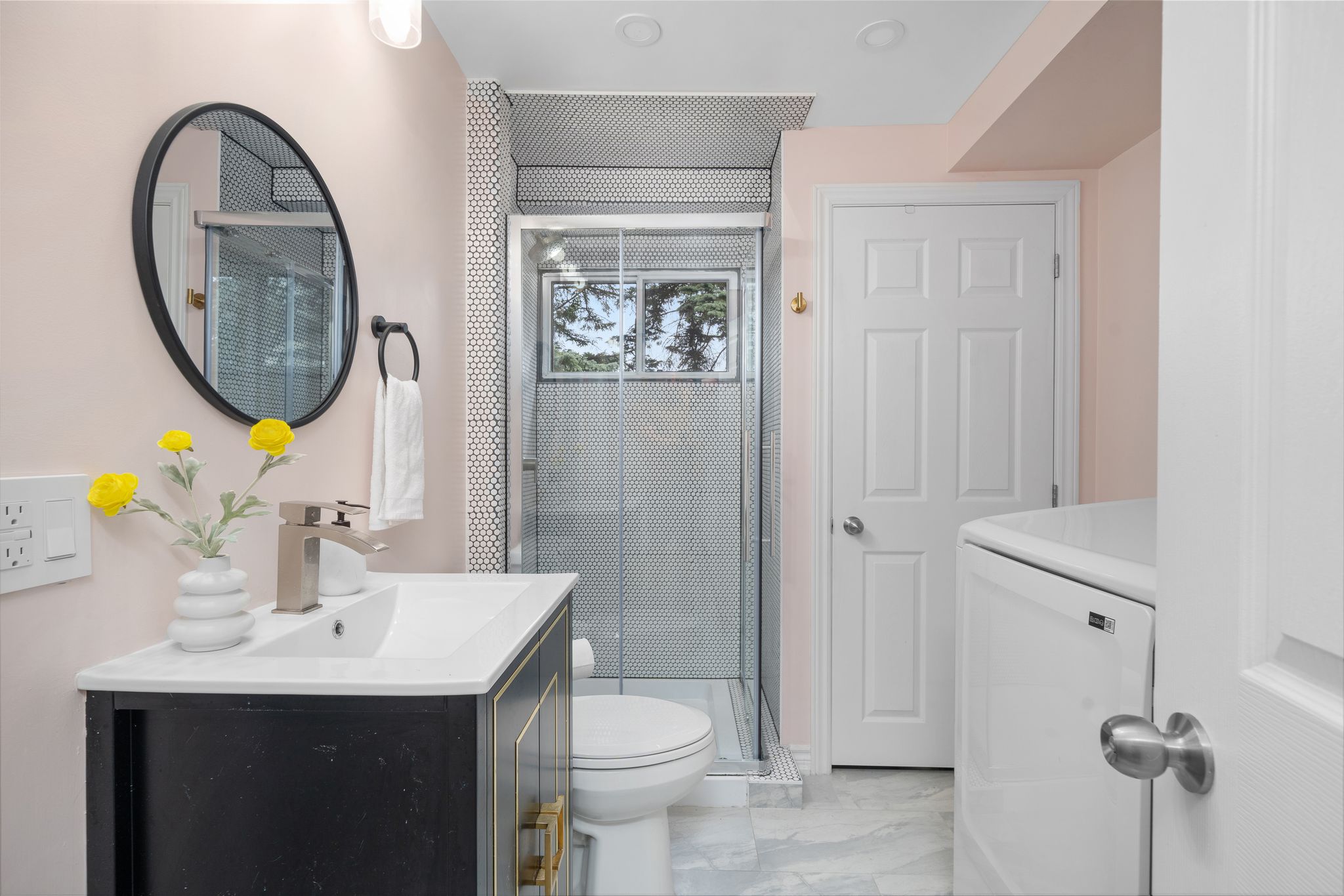 Brand new 3-piece bathroom on the ground level at 10-765 Oklahoma Dr, Pickering