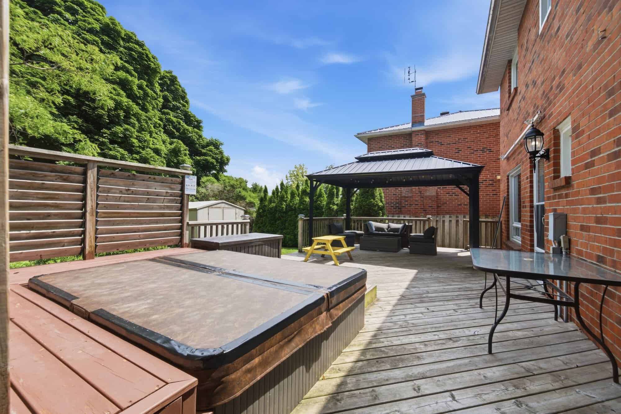 Backyard deck at 13 Flowers Crescent, South Ajax