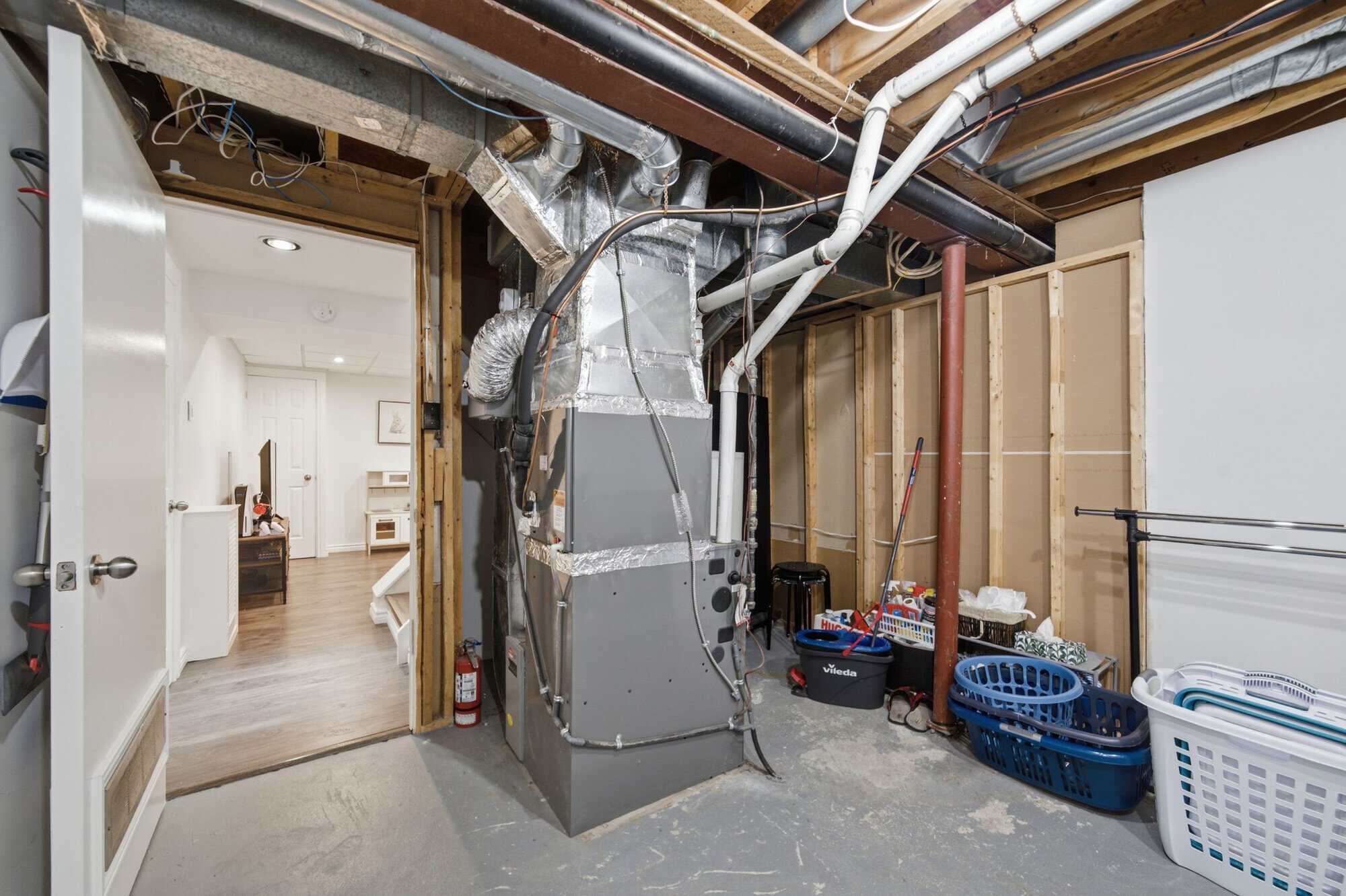Basement utility and mechanical area at 13 Flowers Crescent, South Ajax