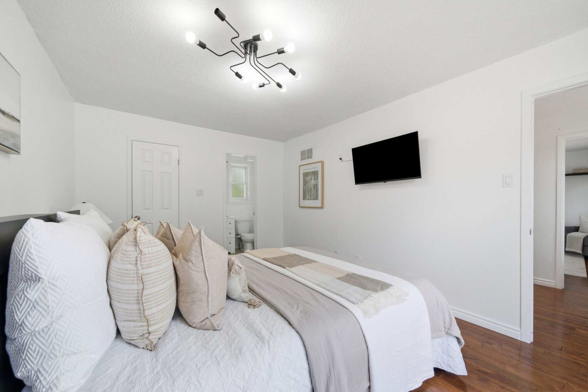 Upstairs primary bedroom at 13 Flowers Crescent, South Ajax, from a second angle