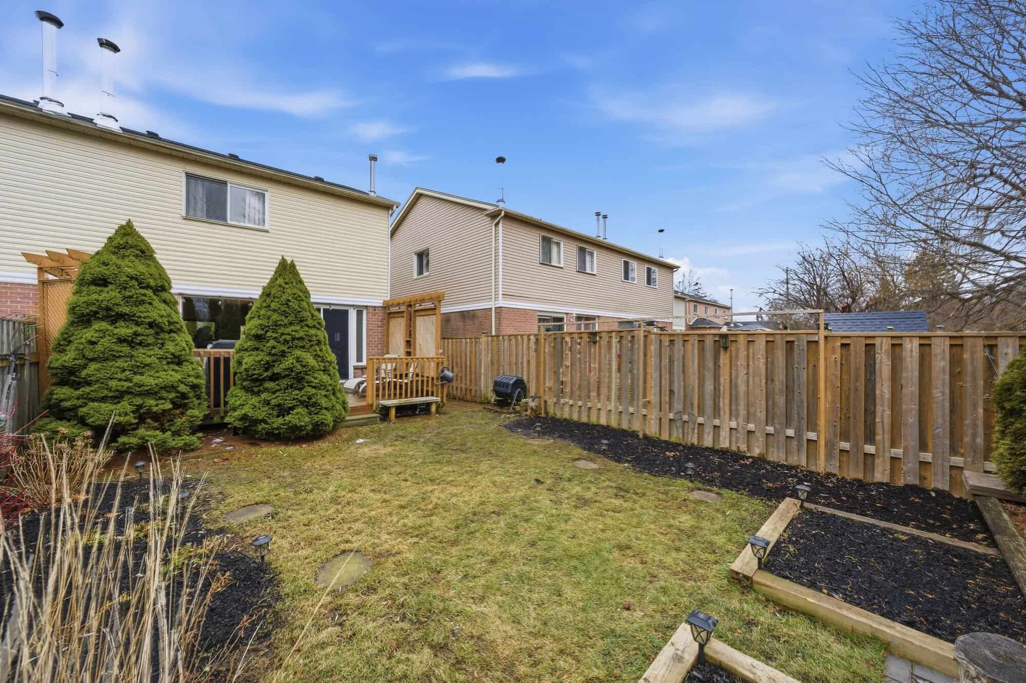 Spacious backyard at 13 Rollo Drive, South East Ajax
