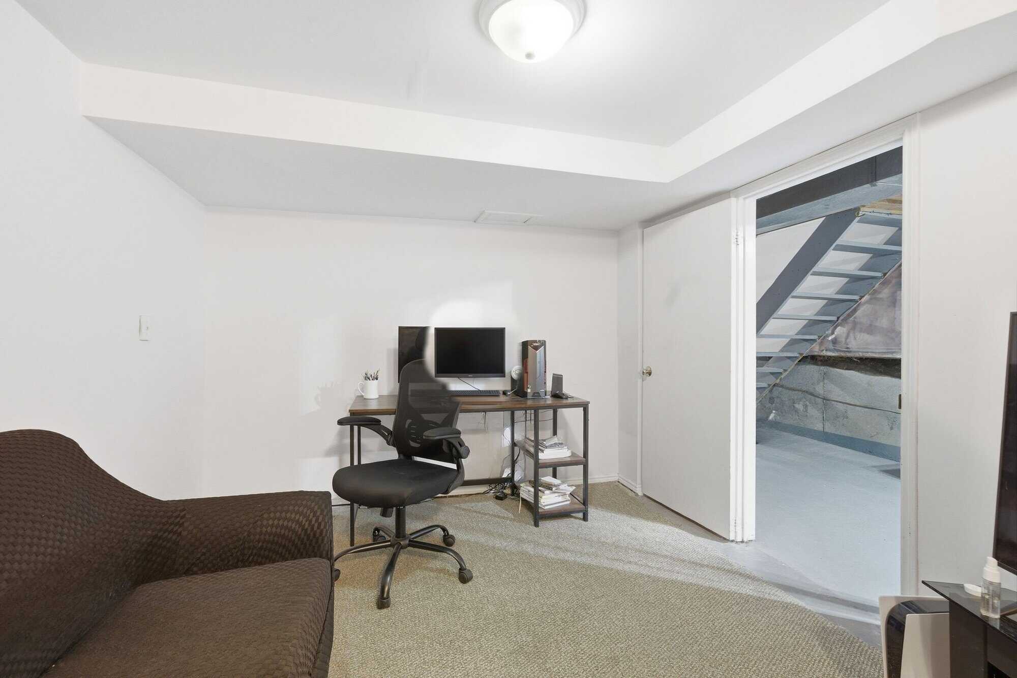 Partially finished basement den at 13 Rollo Drive, South East Ajax