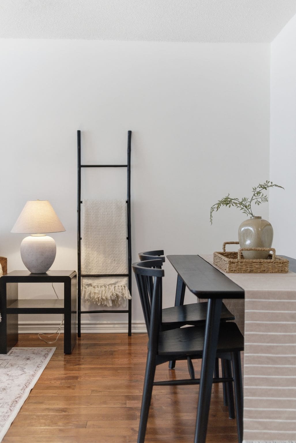 Dining room styling detail at 13 Rollo Drive, South East Ajax