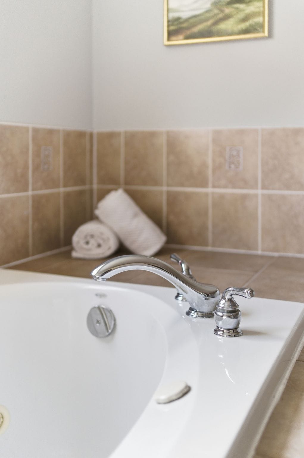 Soaker tub detail in the primary ensuite at 131 Rushworth Drive, Ajax