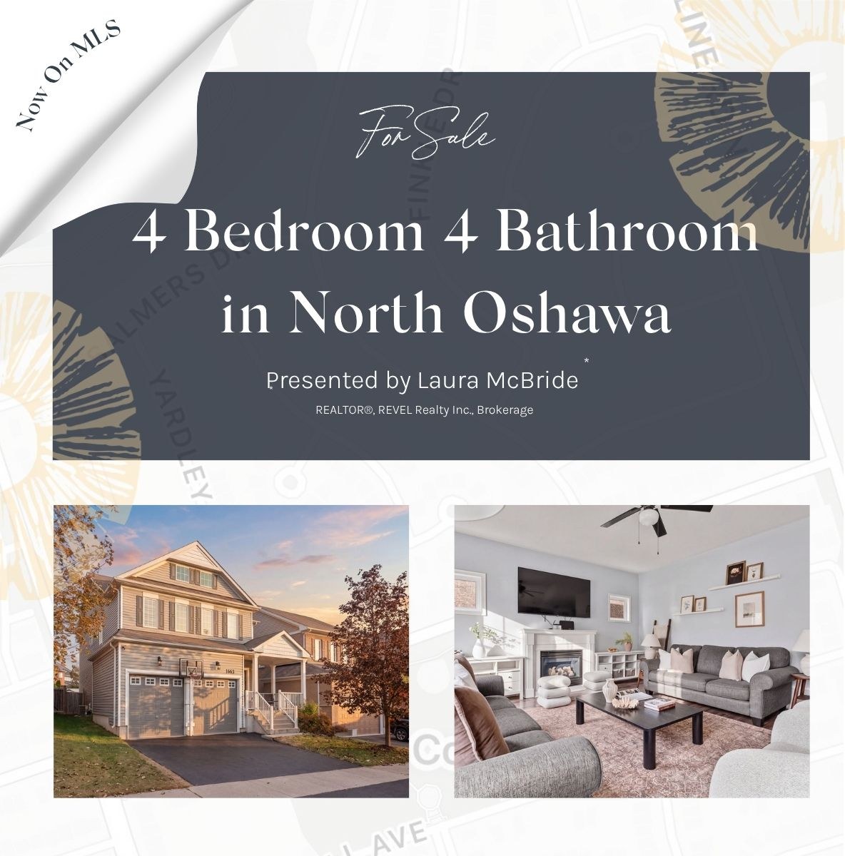 Now on MLS: 4 Bedroom 4 Bathroom in North Oshawa, 1683 Finkle Drive, presented by Laura McBride, REALTOR®, Revel Realty Inc., Brokerage