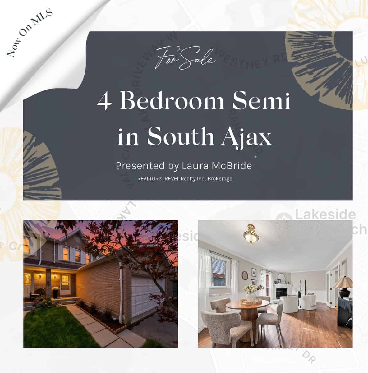 Feature image for 22 Kipling Cres, a semi-detached home in Discovery Bay, South Ajax, sold by Laura McBride, Ajax REALTOR® with Revel Realty