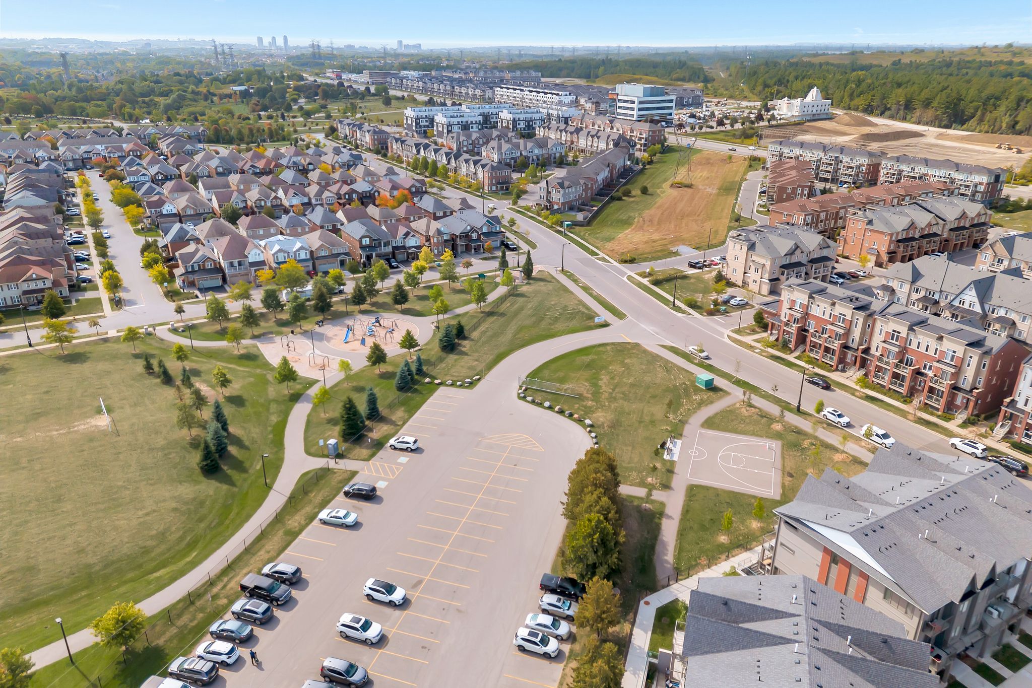 Aerial view of the Duffin Heights community near 2598 William Jackson Dr, Pickering