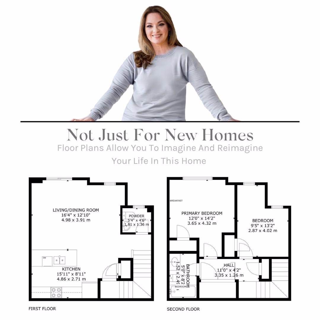 First floor and second floor plans for 2598 William Jackson Dr, Pickering, listed by Laura McBride, Ajax REALTOR®