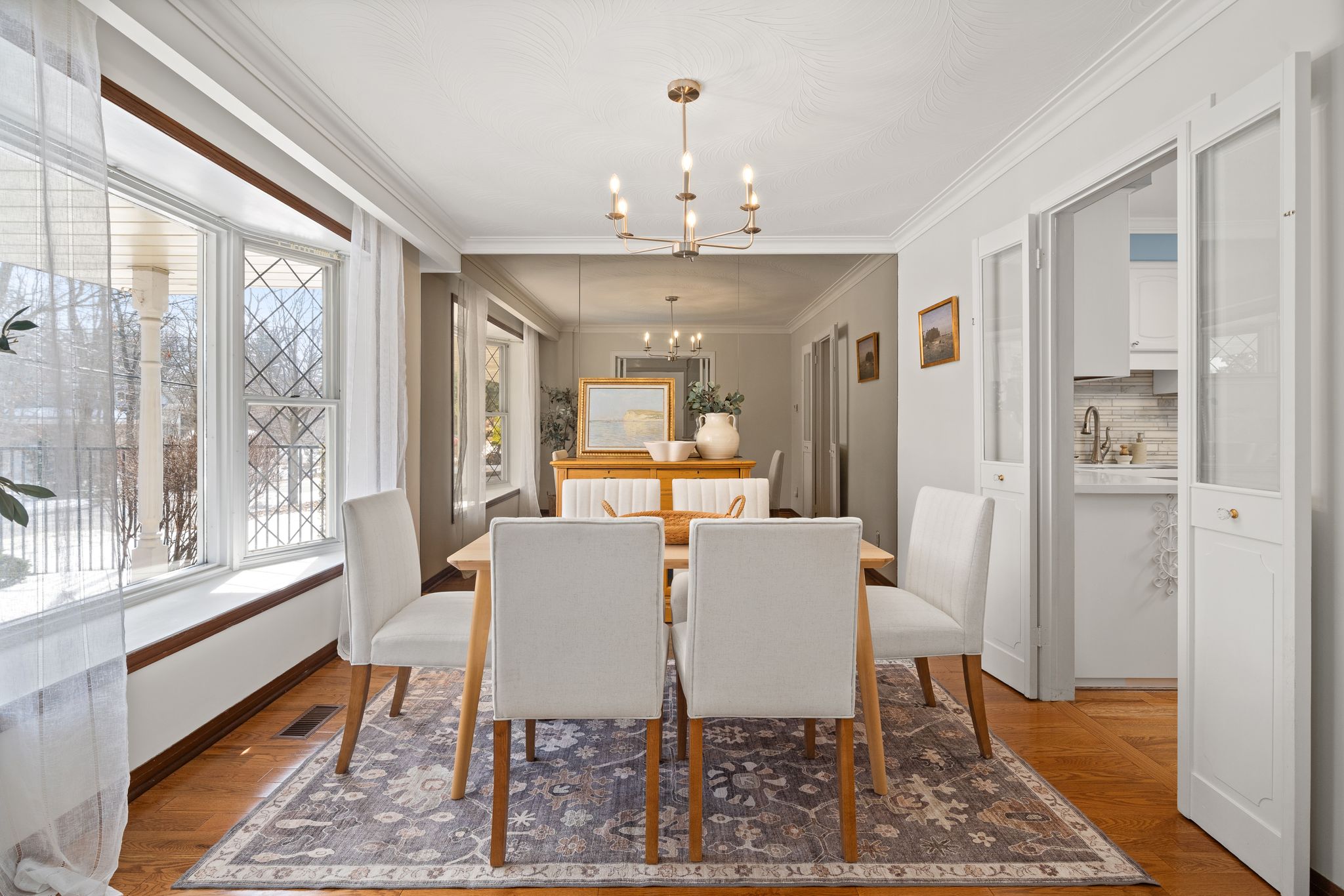 Dining room at 38A Deep Dene Dr, Highland Creek Village, with a bay window