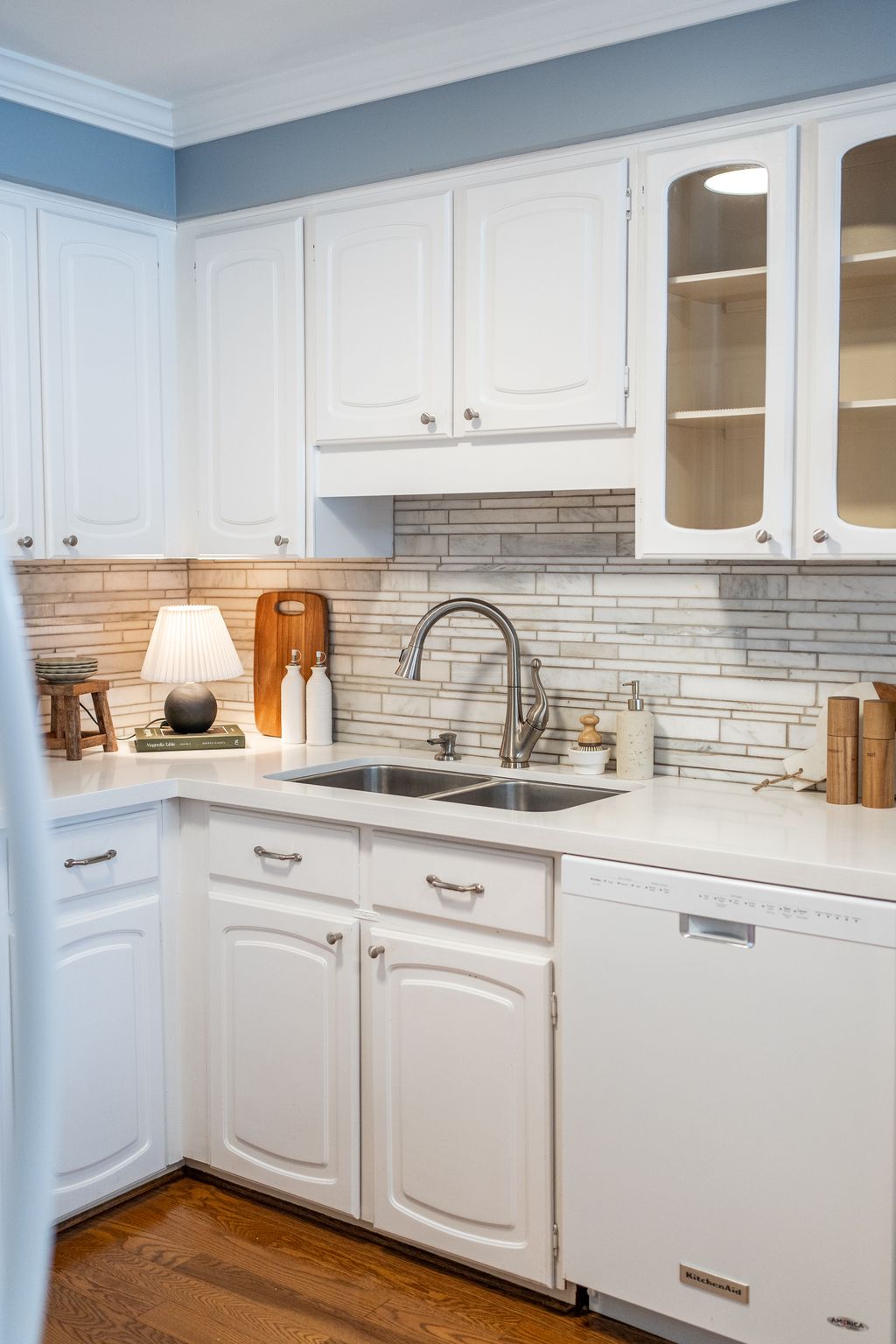 Kitchen at 38A Deep Dene Dr, Highland Creek Village, with white cabinetry and quartz counters