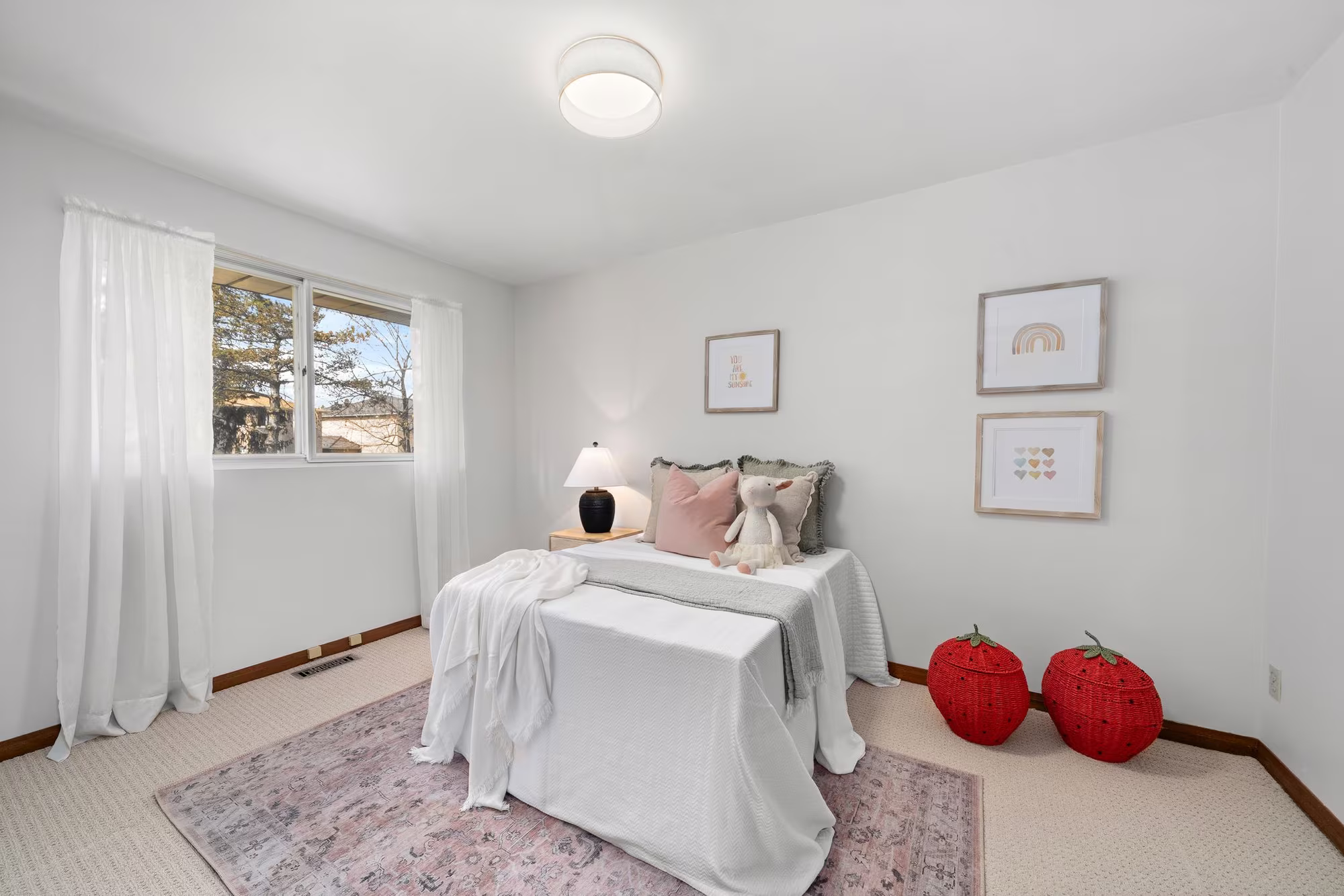 Second bedroom at 38A Deep Dene Dr, Highland Creek Village, with hardwood floors