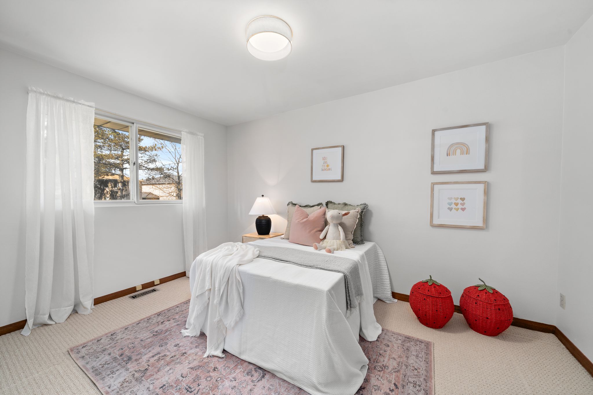 Second bedroom at 38A Deep Dene Dr, Highland Creek Village, with hardwood floors