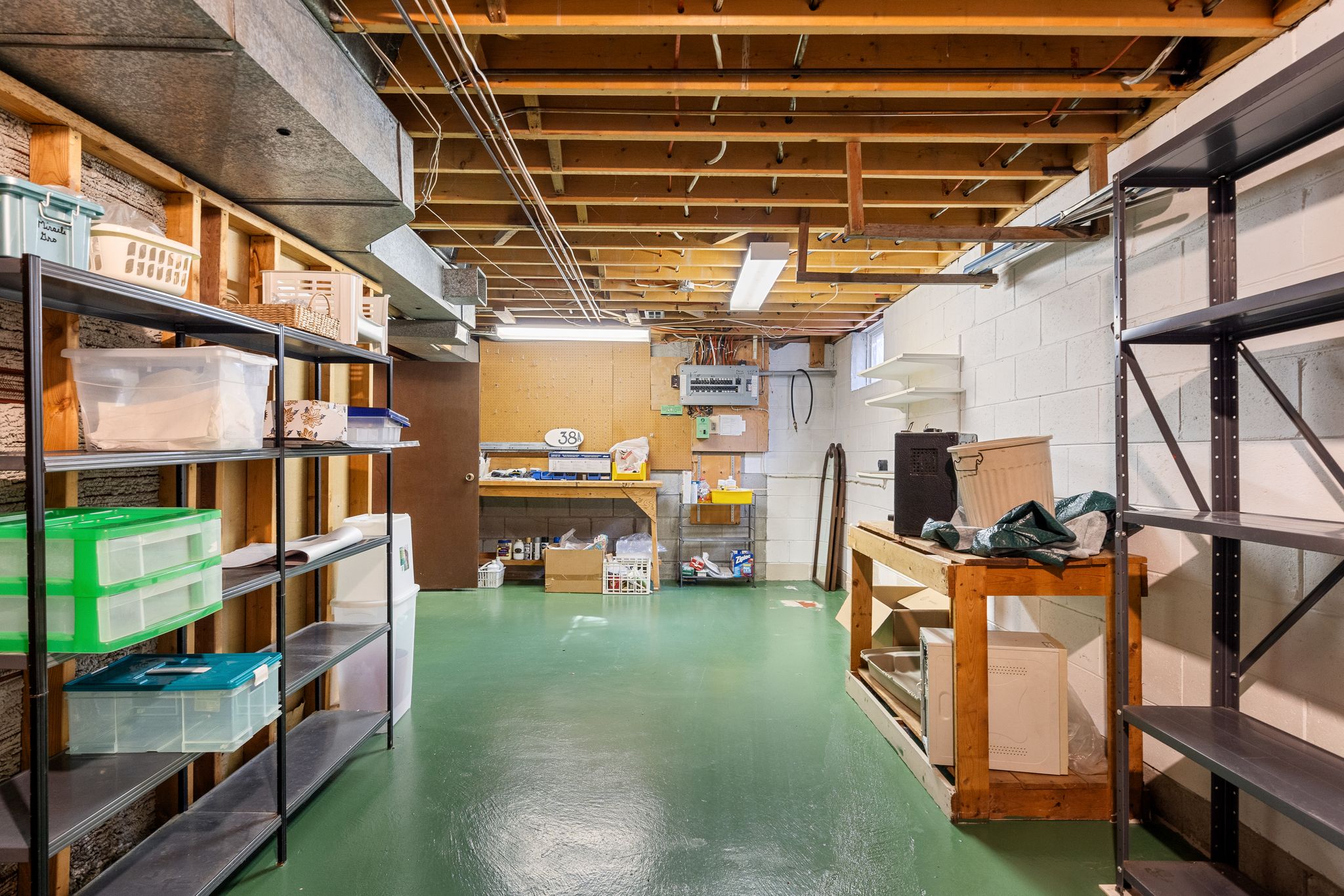 Storage and utility room in the basement at 38A Deep Dene Dr, Highland Creek Village