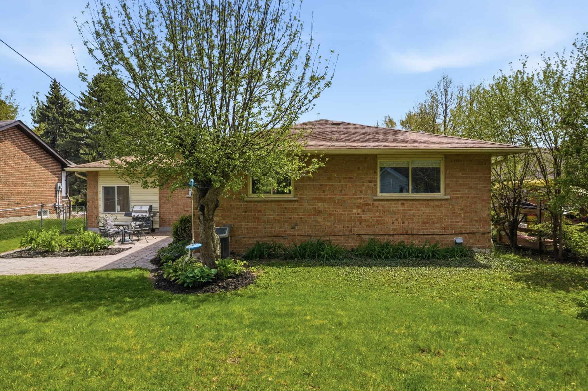 Backyard at 39 Anstead Crescent, South Ajax, from a second angle