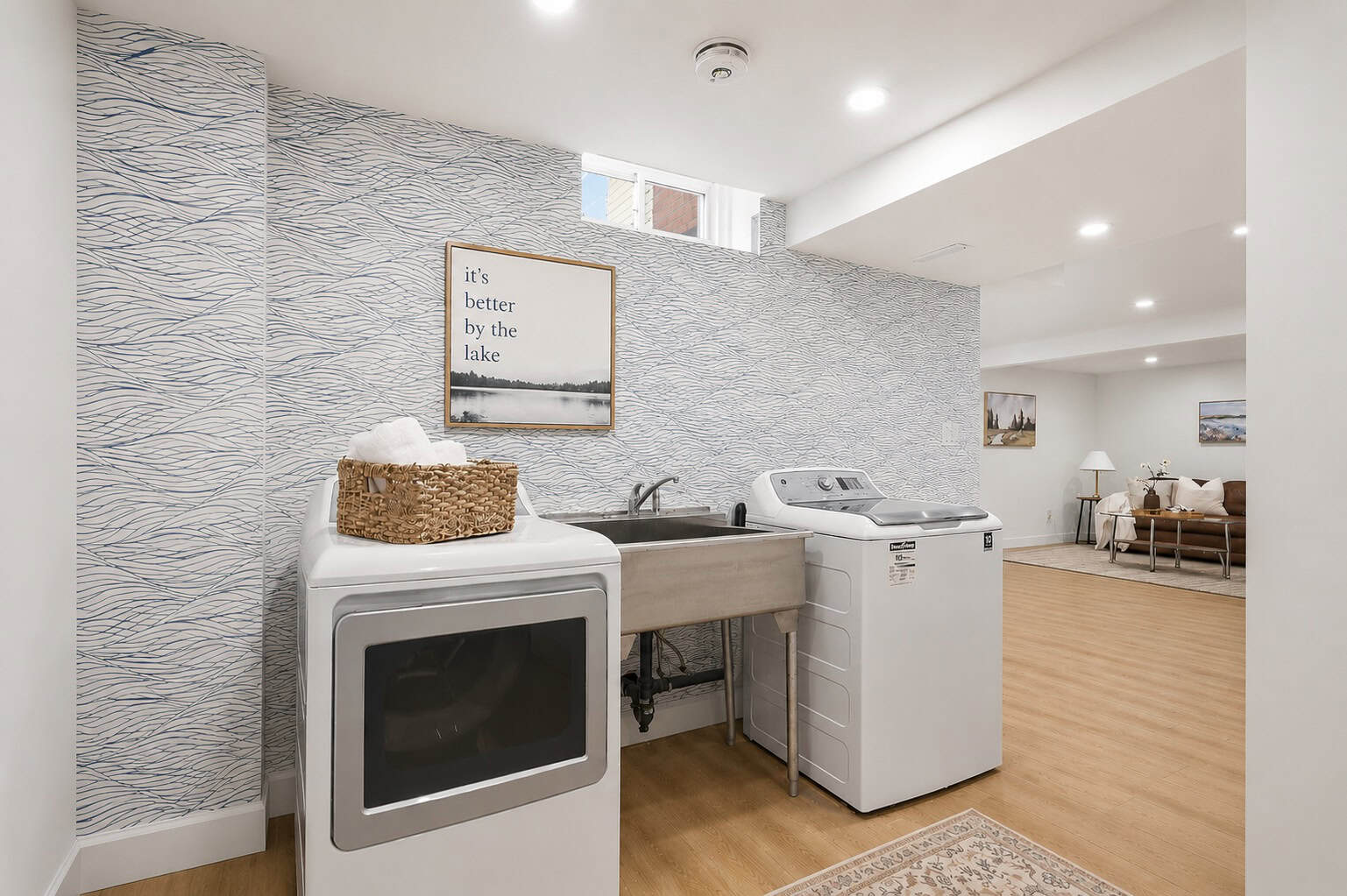 Concept rendering of a second basement laundry layout at 39 Anstead Crescent, South Ajax, virtually staged