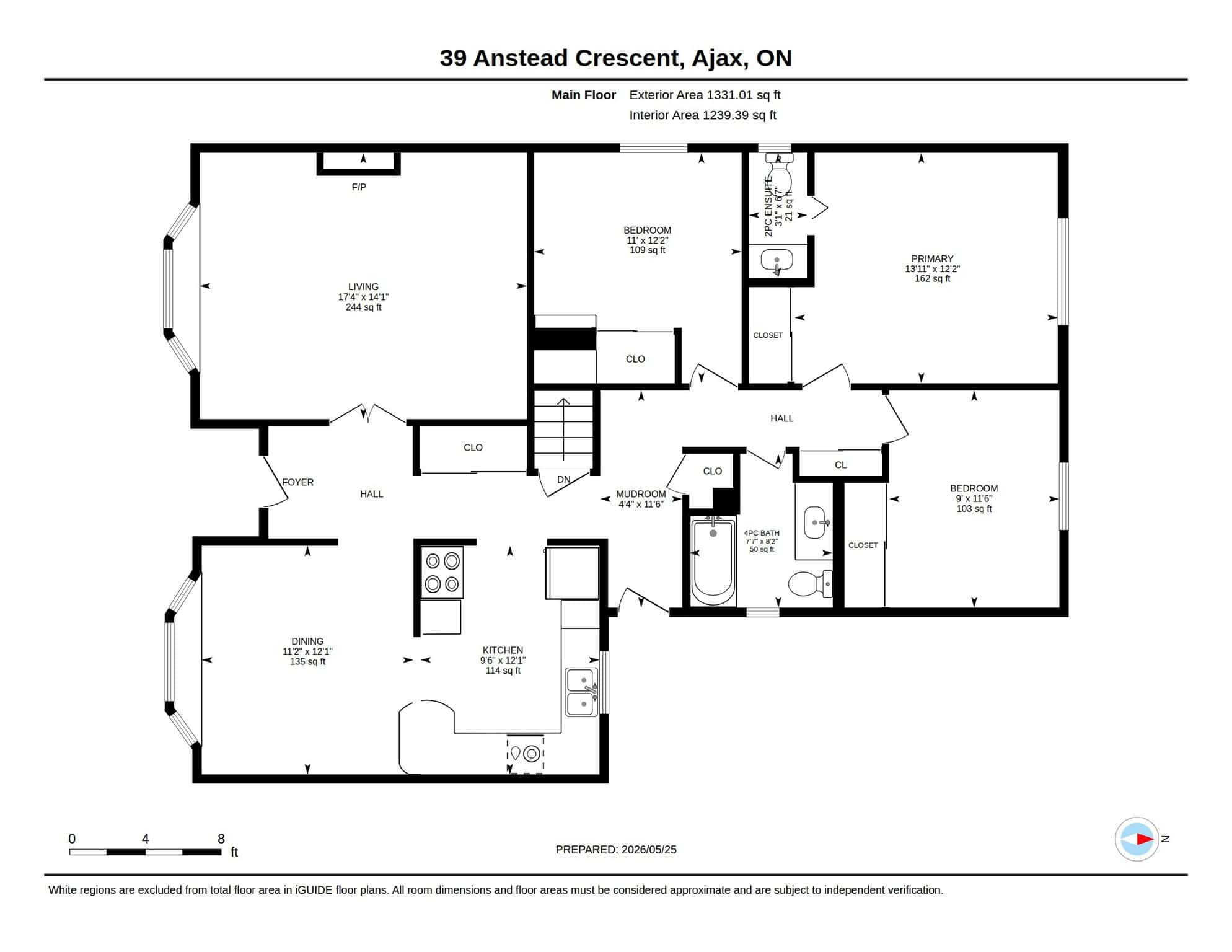 Main floor plan for 39 Anstead Crescent, Ajax, listed by Laura McBride, Ajax REALTOR®