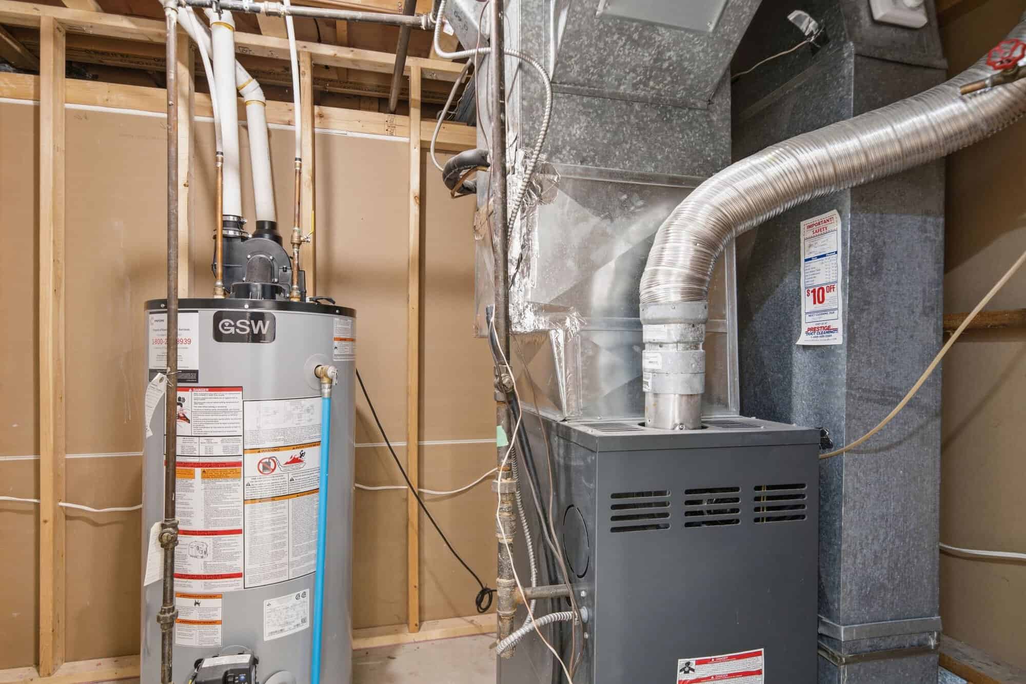Basement utility and mechanical area at 96 Bolland Crescent, South Ajax