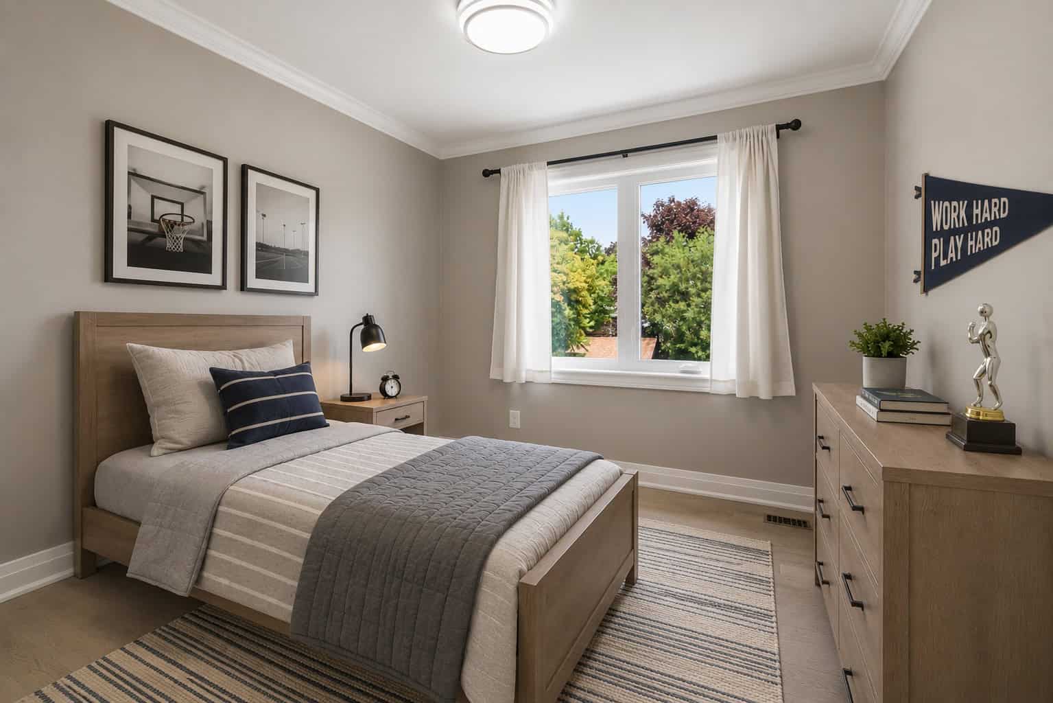 Third bedroom at 96 Bolland Crescent, South Ajax, virtually staged for a teen