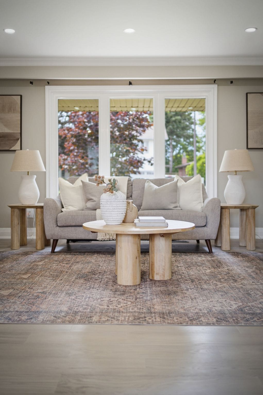 Living room at 96 Bolland Crescent, South Ajax, with a picture window and pot lights