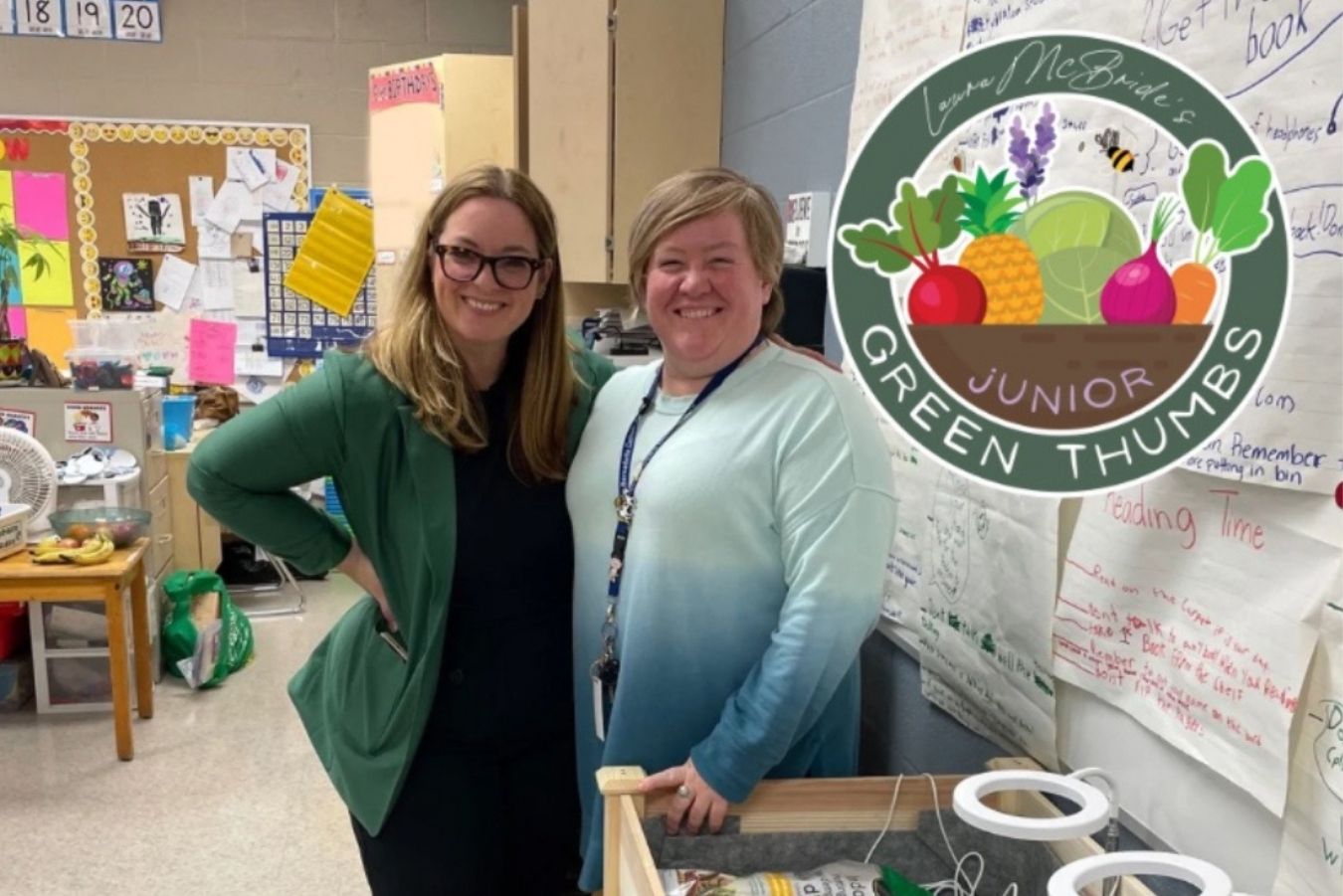 Junior Green Thumbs classroom garden initiative by Laura McBride, Ajax REALTOR® with Revel Realty